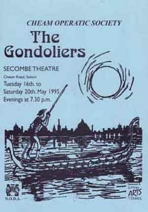 'The Gondoliers' Poster (Cheam Operatic 1995)