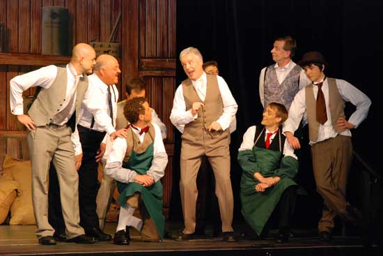 Derek Drennan and the Men in 'Hello, Dolly!' (STC 2010)